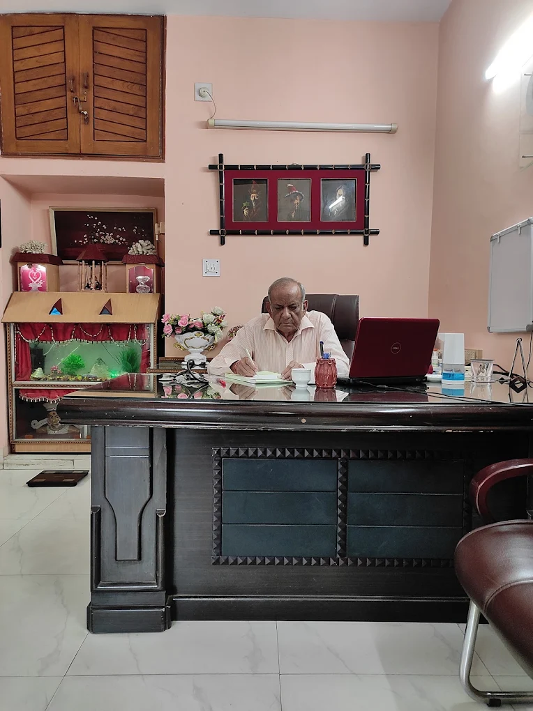 Dr. C.P. Bajpai at his consultation desk